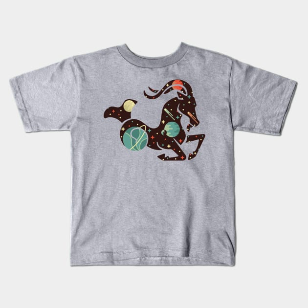 Capricorn Kids T-Shirt by ryanvatz